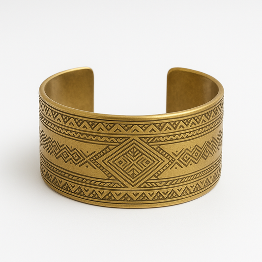 Tuareg Brass Cuff – Niger (Adjustable)