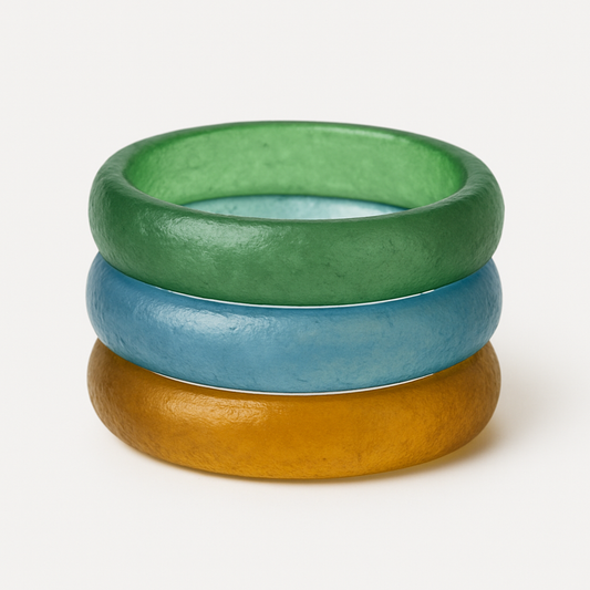 Recycled Glass Bangles – Ghana (Set of 3)
