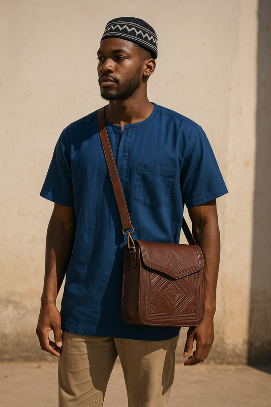 Niger Tuareg-Inspired Leather Satchel