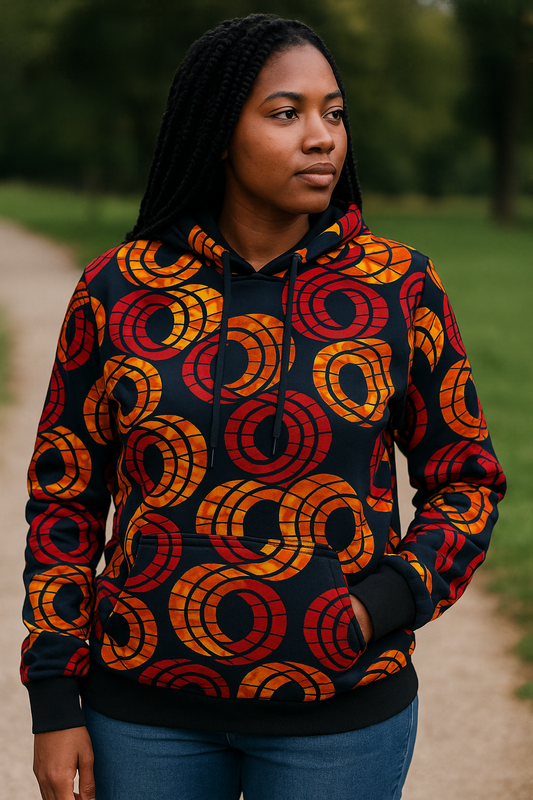 Ankara Patchwork Hoodie (Modern)