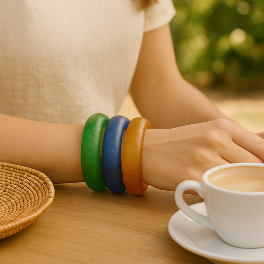Recycled Glass Bangles – Ghana (Set of 3)